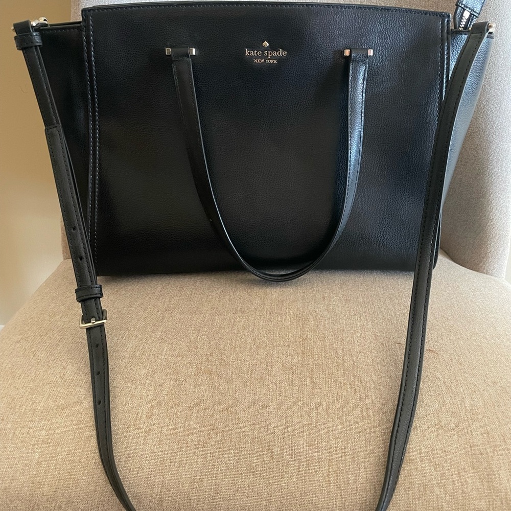 Kate Spade Black Tote with Adjustable Strap